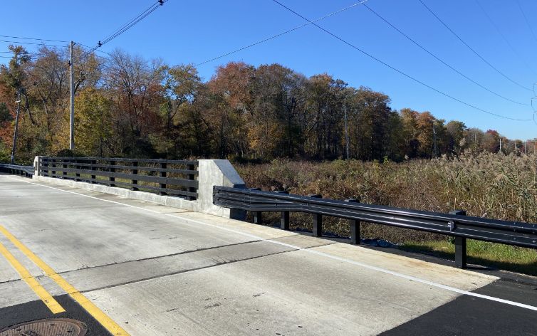 Box Beam Guardrail installation by Ideal Fencing Corp